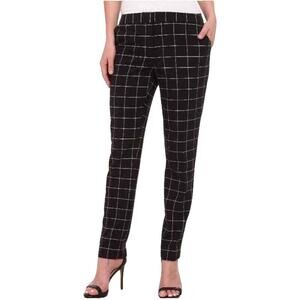 Vince Camuto Black White Squares Dress Pants Straight sz 12 Checkered Windowpane